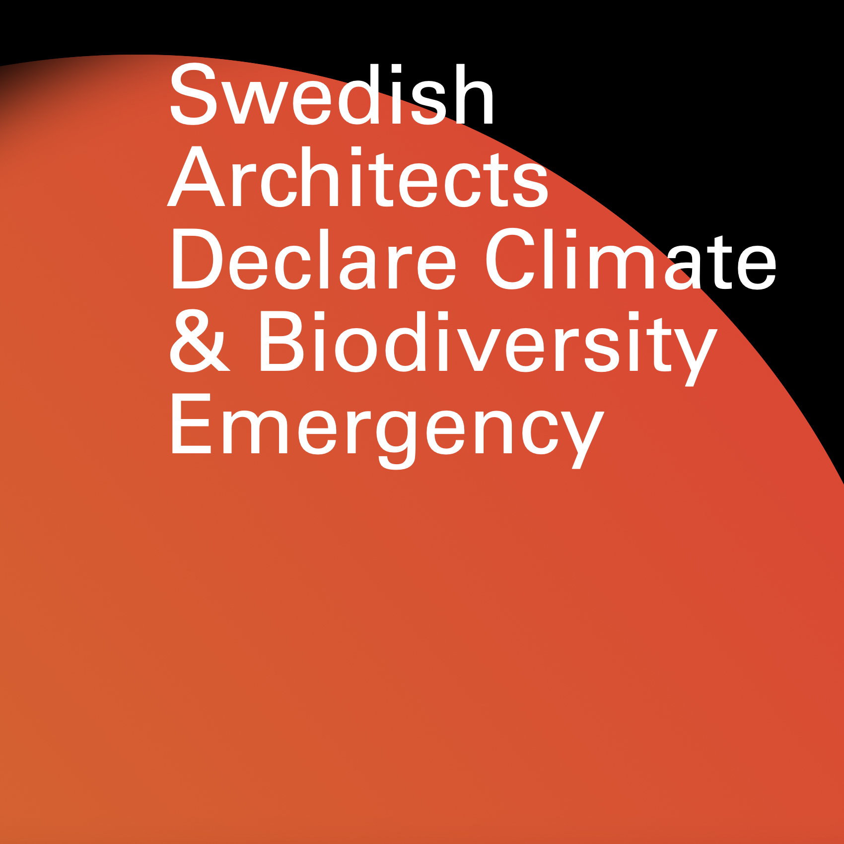 Bild från "Architects Declare" – en webbsida där arkitektkontor kan skriva under ett upprop för att arbeta mer klimatsmart.
