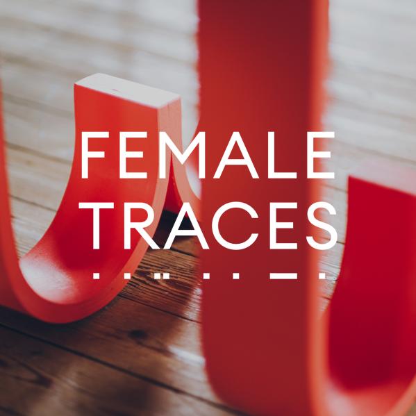 Bild på möbel och logotyp Female Traces