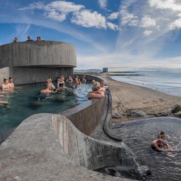 Bild från Guðlaug Baths på Island